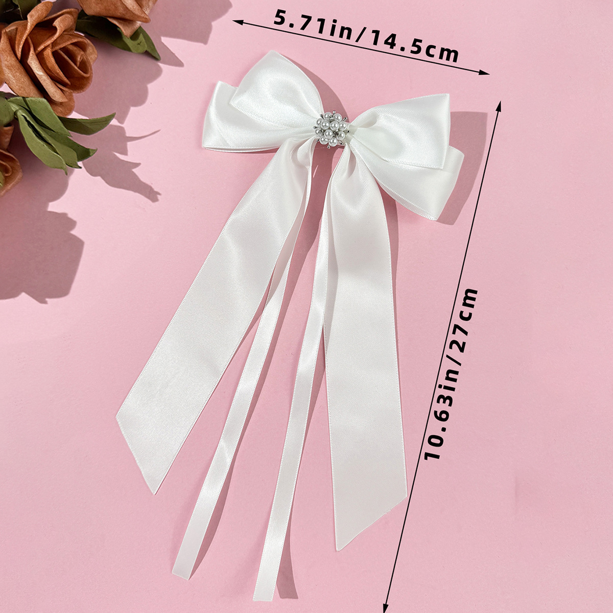 20g Weight Hair Clip Hair Accessories Type 1 Piece Quantity Holiday, Tea Party Occasion Ribbon Material Bow Knot Pattern All Seasons Season Women's Gender Sweet, Simple Style Style Sweet Simple Style Women's Bow Knot Ribbon Hair Clip 3