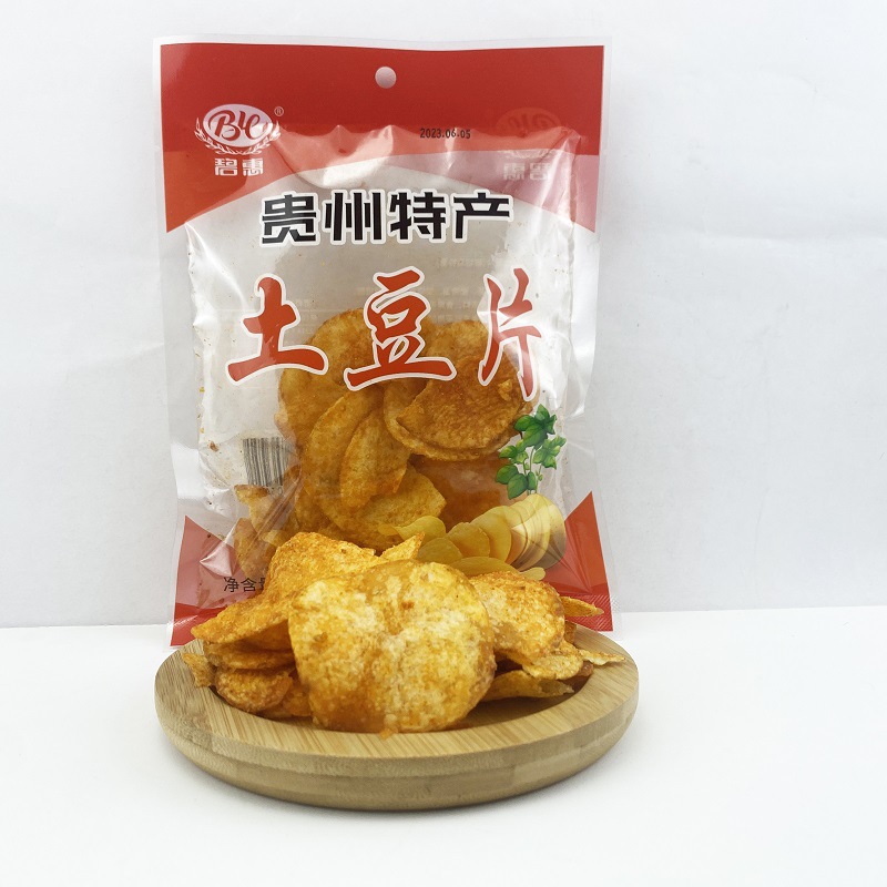 Bihui Guizhou Potato Chips Agricultural Research Institute Spicy Flavor Fresh Potato Chip Puff Stands Popularity Snack Wholesale