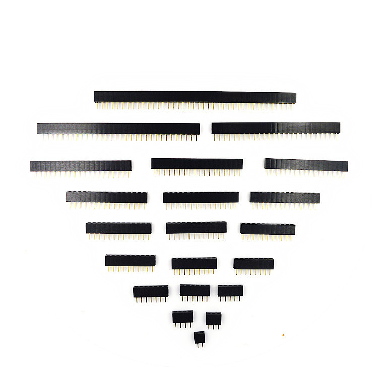 供應單排母2.0MM單排母座銅端2.54排母1*2P/3/4/5/6/7/8/9/10-40P