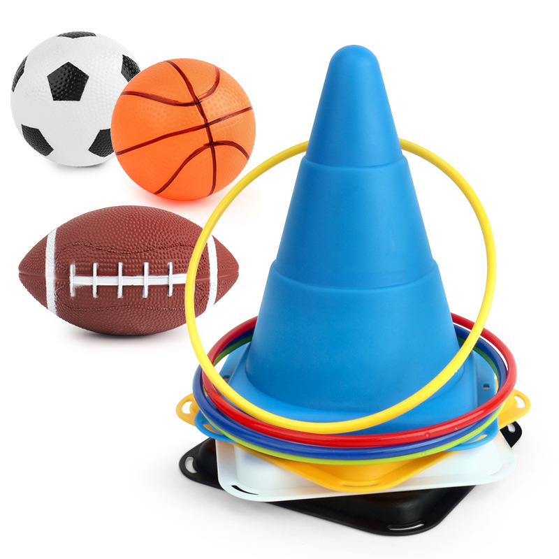 Juguetes de lanzamiento de ocio para niños indoor y al aire libre juego de barricadas de plástico de entrenamiento de sensación de drible