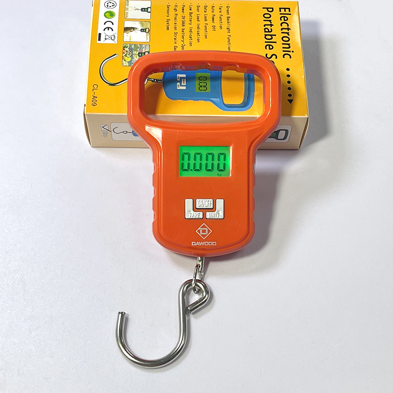 Factory Direct Supply 50kg Portable Electronic Hand Scale Fish Scale Express Delivery Handheld Electronic Scale A09 Hook Scale