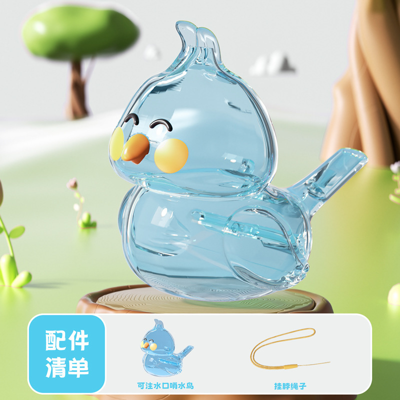 爆款小鸟口哨儿童透明水鸟儿童玩具口肌发音训练加水哨子玩具