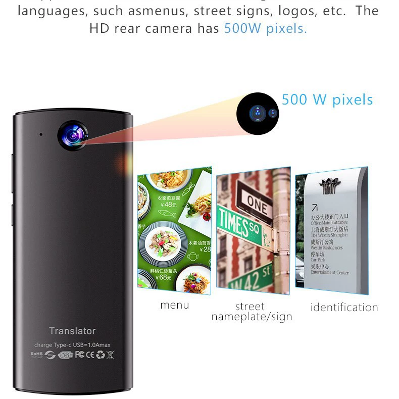 Умный голосовой переводчик T17 с Wi‑Fi, точный офлайн перевод на арабский язык
