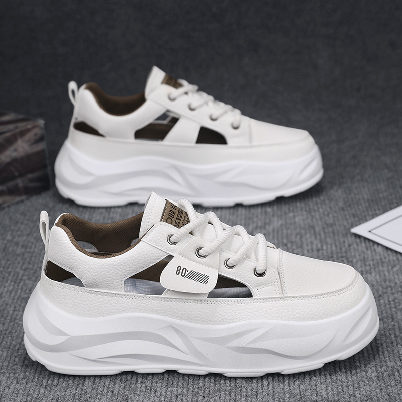 Men's Shoes 2025 Spring New Student Campus Youth Style Leather Casual Shoes Men's Thick Sole Increased Sports Super Shoes Men's Shoes 2025 Spring New Student Campus Youth Style Leather Casual Shoes Men's Thick Sole Increased Sports Super Shoes