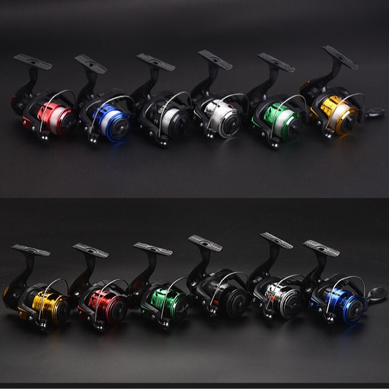 Fishing Reel 200 Type Small Fishing Reel with Line Spinning Wheel Sea Rod Wheel Plastic Wheel Cross-Border Foreign Trade Factory Direct Sales
