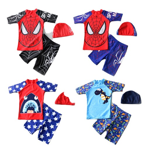 Children's swimsuits, boys' middle and large children's swimming trunks suits, boys' separate baby swimsuits, sun protection swimsuit suits