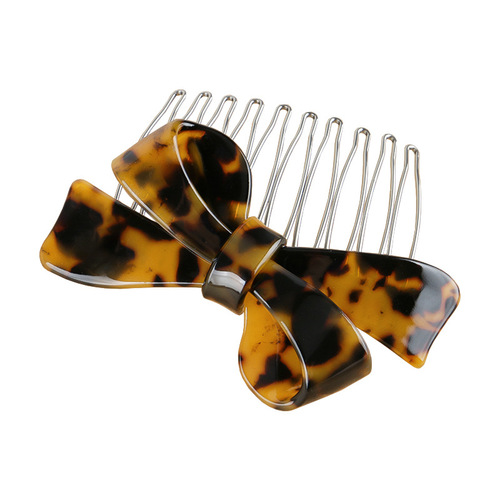 Korean version hair comb with acetic acid hair accessories, versatile bangs, simple and stylish anti-slip center part butterfly clip side clip hair clips