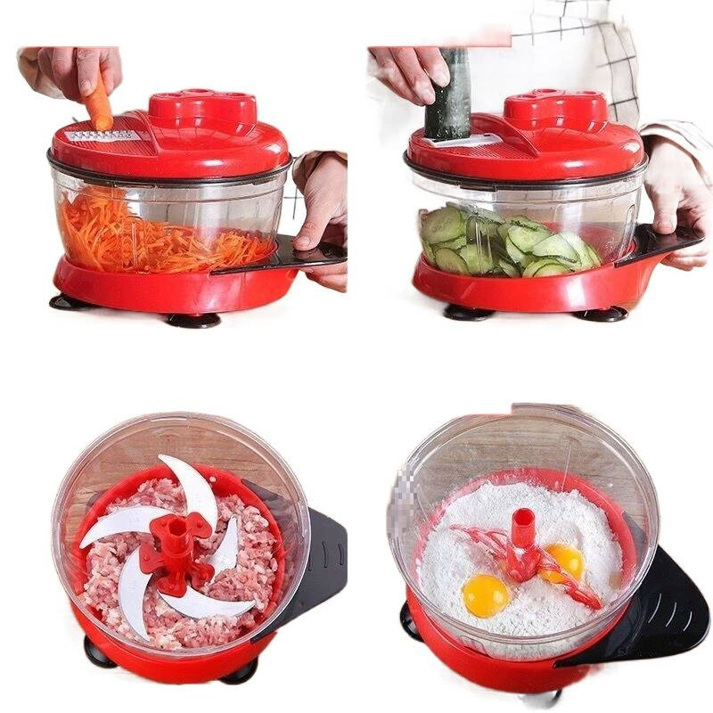 Ручная мясорубка для домашнего использования, ручной шнековый миксер, фарш для пельменей и измельчённые овощи, мясо и овощи, кухонная машина для резки и приготовления