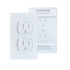 American standard children's switch panel power socket cover automatic rebound no punching American 125v voltage socket cover