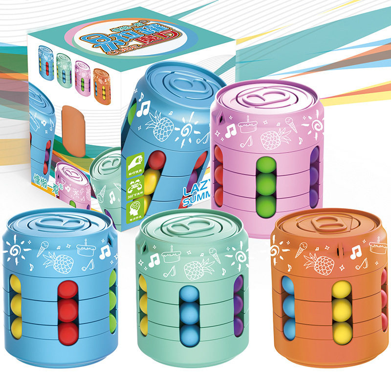 Large cola cube can six-sided Magic Bean finger octopus rotating toy cross-border Amazon TikTok Large cola cube can six-sided Magic Bean finger octopus rotating toy cross-border Amazon TikTok