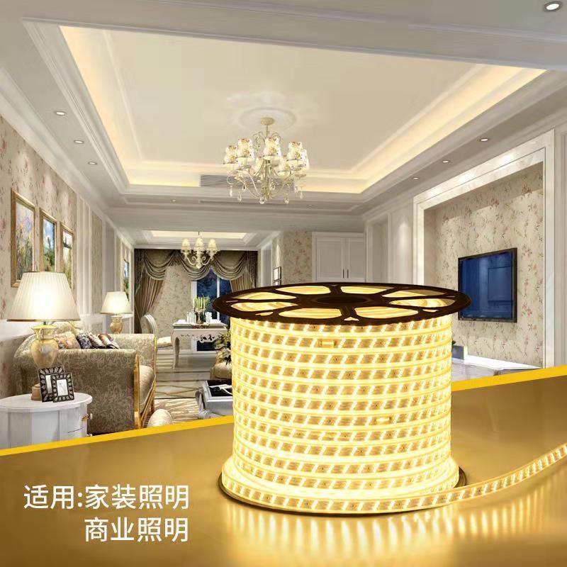 灯带led灯条 三色变光自粘220v工程特亮家用客厅灯槽吊顶户外防水|undefined