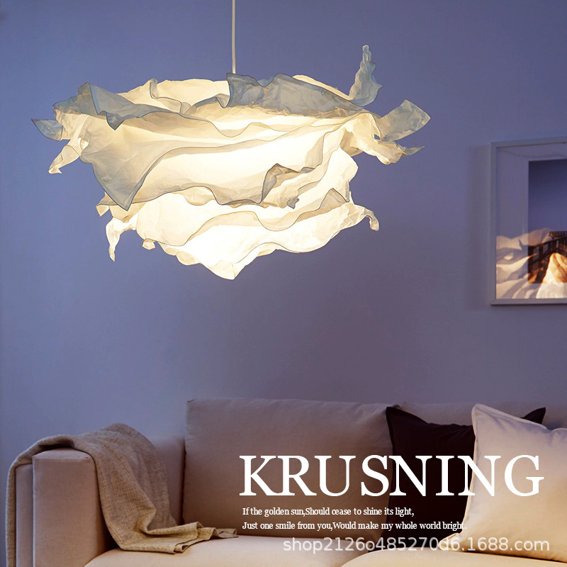 Modern Simple Scandinavian Style Cloud Lamp Chandelier Shopping Mall Hotel Wedding Dress Shop Theme B&B Exhibition Paper Lampshade