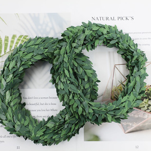 Simulated green plants Christmas wire rattan Christmas production plastic braided handmade vines plant decorative rattan wholesale