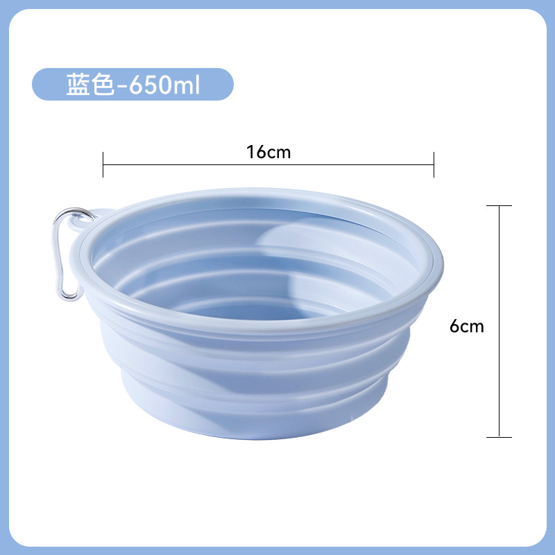 Color de perro macaron fuera de color sólido cuenco plegable Teddy perro fuera cuenco colgante gato cuenco para beber cuenco para mascotas