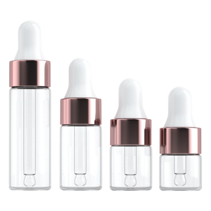 Factory spot 1ml2ml3ml5ml rose gold dropper bottle glass stock solution bottled trial cherry powder