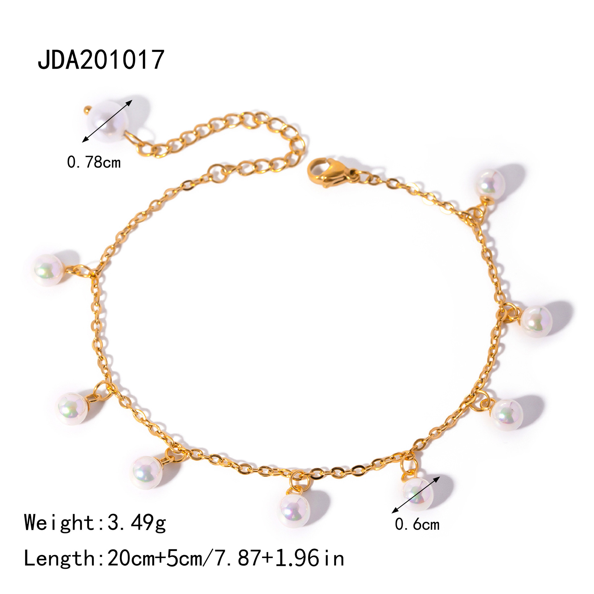 Europa y los Estados Unidos transfronterizos INS estilo clásico refinado simple 18 quilates oro acero inoxidable Cuba 3mm ancho joyería tobillaría al por mayor mujer