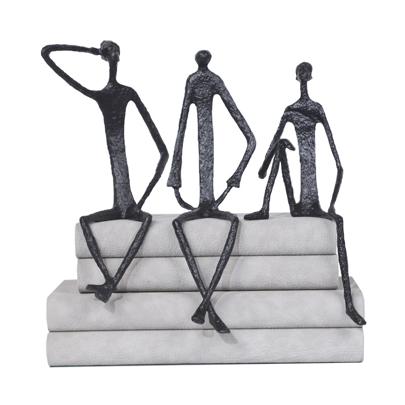 Modern minimalist cast iron man art crea...