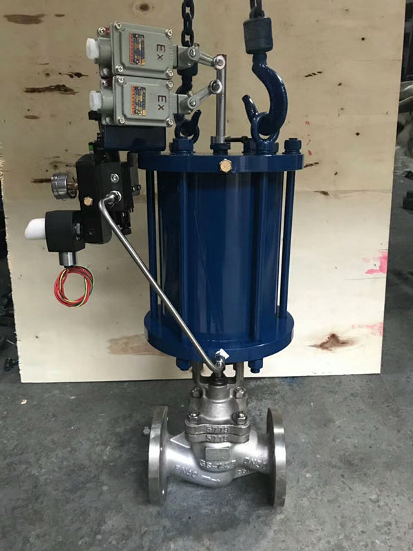 DN50 PN40波纹管气动截止阀WJ641HY-40P Y型角阀CF8M防爆