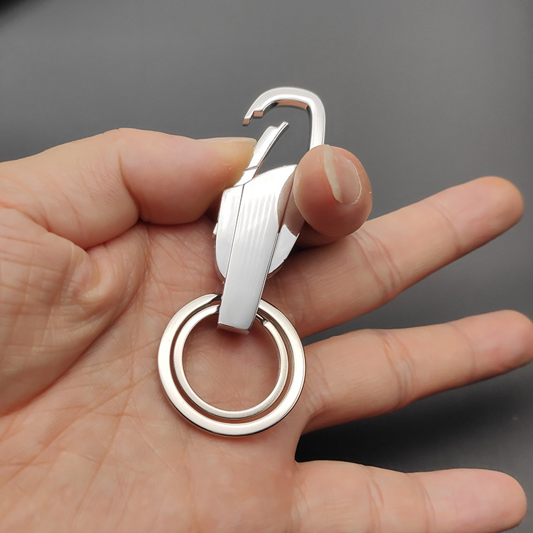 Factory metal key chain key chain men's waist buckle lettering gifts small gifts LOGO lettering a generation of hair