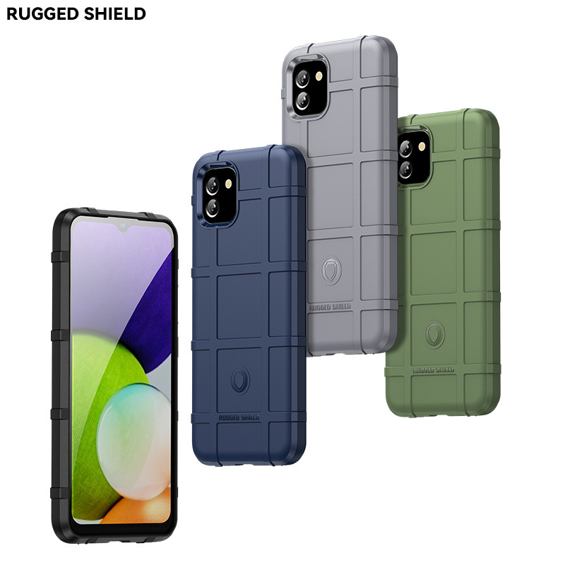 For Samsung M04 Mobile Phone Case F02S Protective Case M02S Soft Silicone Shield Tactical Anti-Drop Frosted Thickened