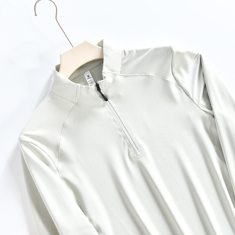 Men's Clothing Outdoor 3D vertical cutting high elastic sports leisure stand collar quick drying bottom long sleeved T shirt sweatshirt_voghion.com