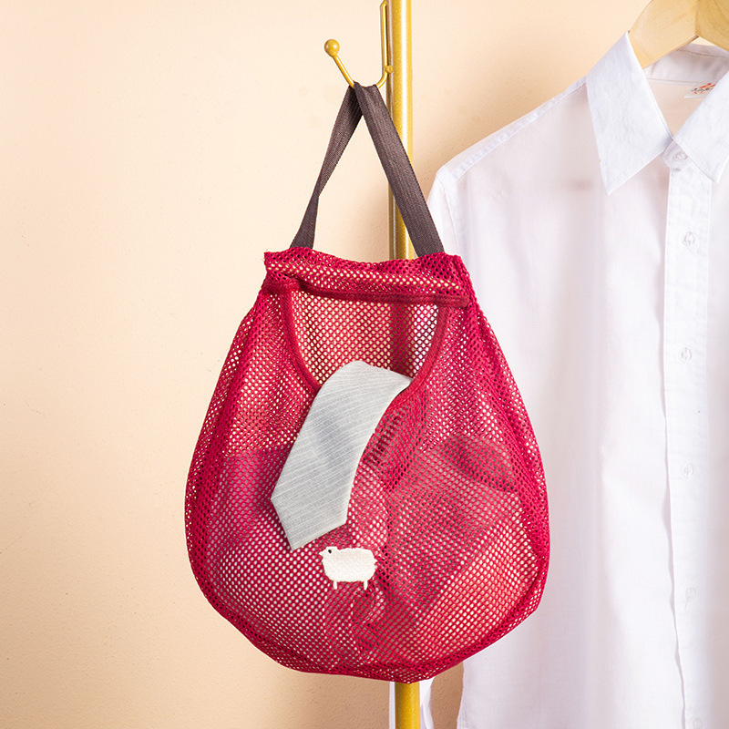 Kitchen Household Hanging Onion Garlic Vegetable Storage Bag Creative Fruit Wall Hanging Bag Multi-Purpose Storage Mesh Bag