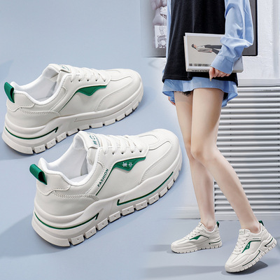 2022秋季新款厚底老爹鞋女超纤皮面运动女鞋圆头百搭休闲鞋OTX002|ru