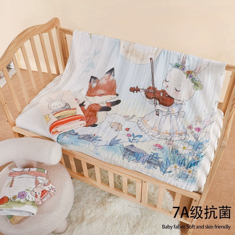 Шесть слоев хлопчатобумажной марли для детского банного полотенца