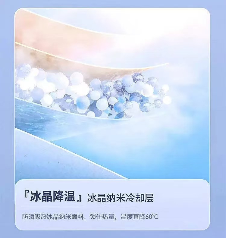 Cross-Border New Innovative Titanium Ice Crystal Blue Car Sunshade for Summer Heat Insulation, Sun Protection, and Cooling for Car Front Windshield