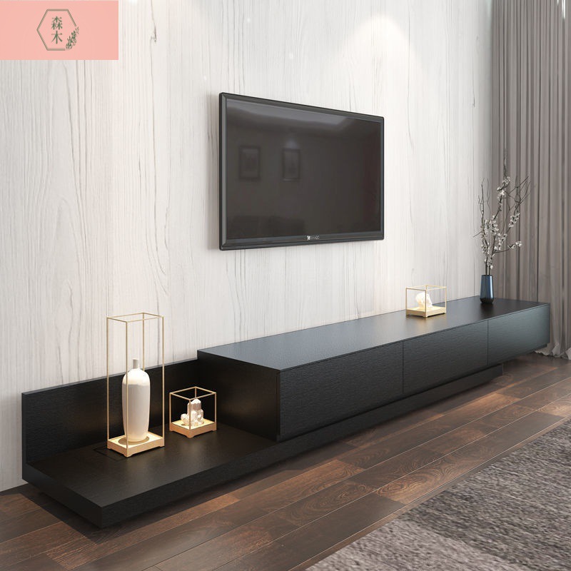 Nordic Light Luxury Tv Cabinet Retractable Stretch Extended Tv Cabinet Modern Simple Retractable Solid Wood Tv Cabinet