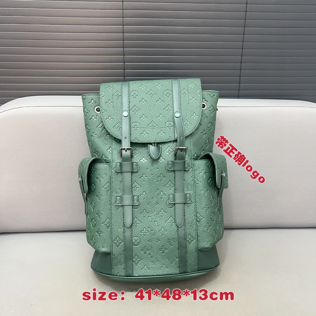 Louis Vuitton Christopher Backpack PM Green Monogram Taurillon Leather