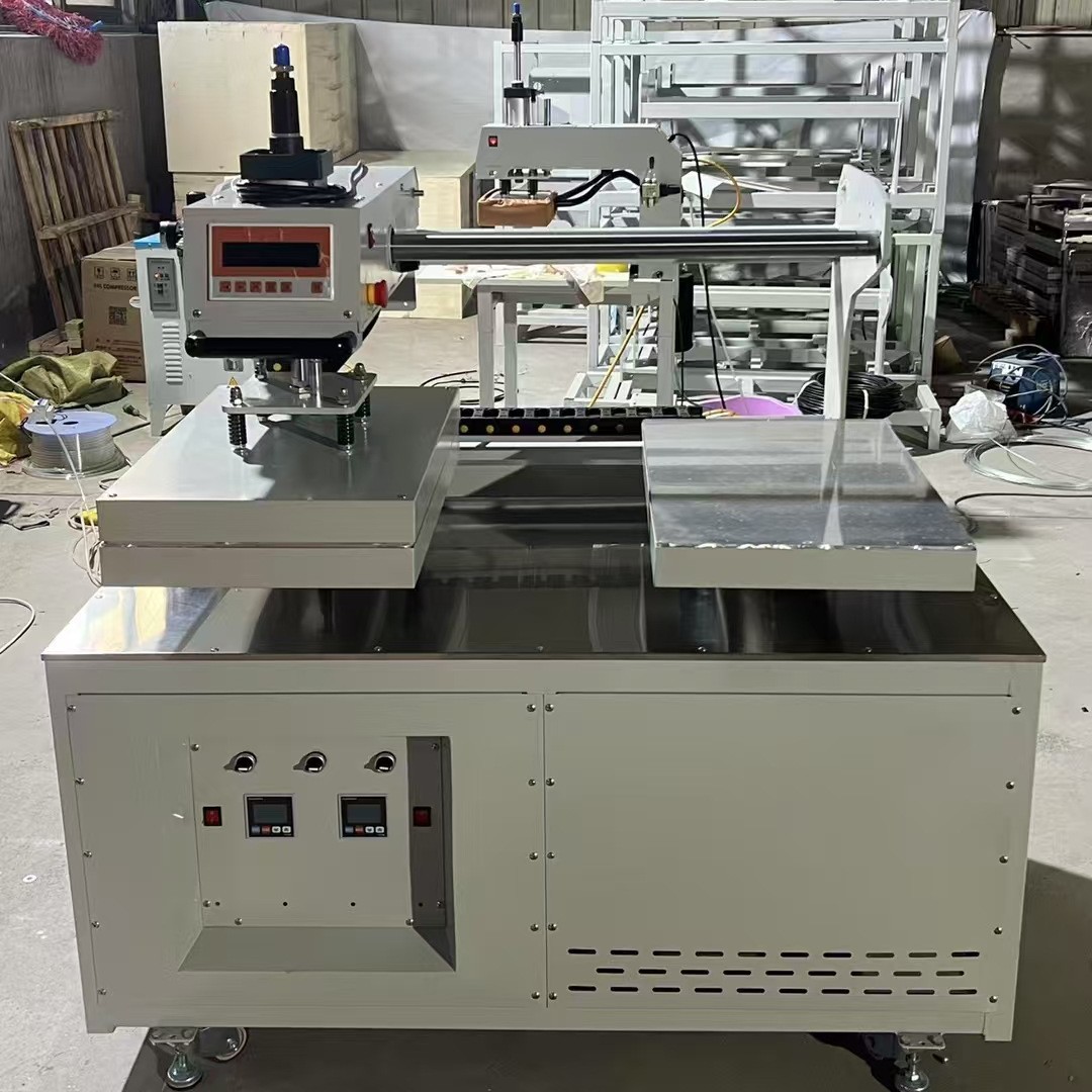 40 * 60 doble estación máquina de estampado a vapor cubierta en ropa de impresión de camiseta máquina de estampado de transferencia de calor marca de estampado caliente