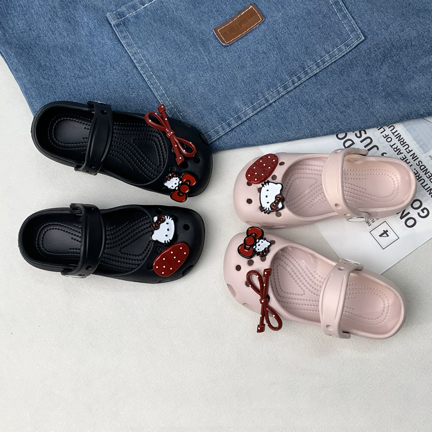 Детские шлепанцы Crocs 2026 летние сандалии для девочек, босоножки Baotou, верхняя одежда, антискользящие детские сандалии, товары дропшиппинг