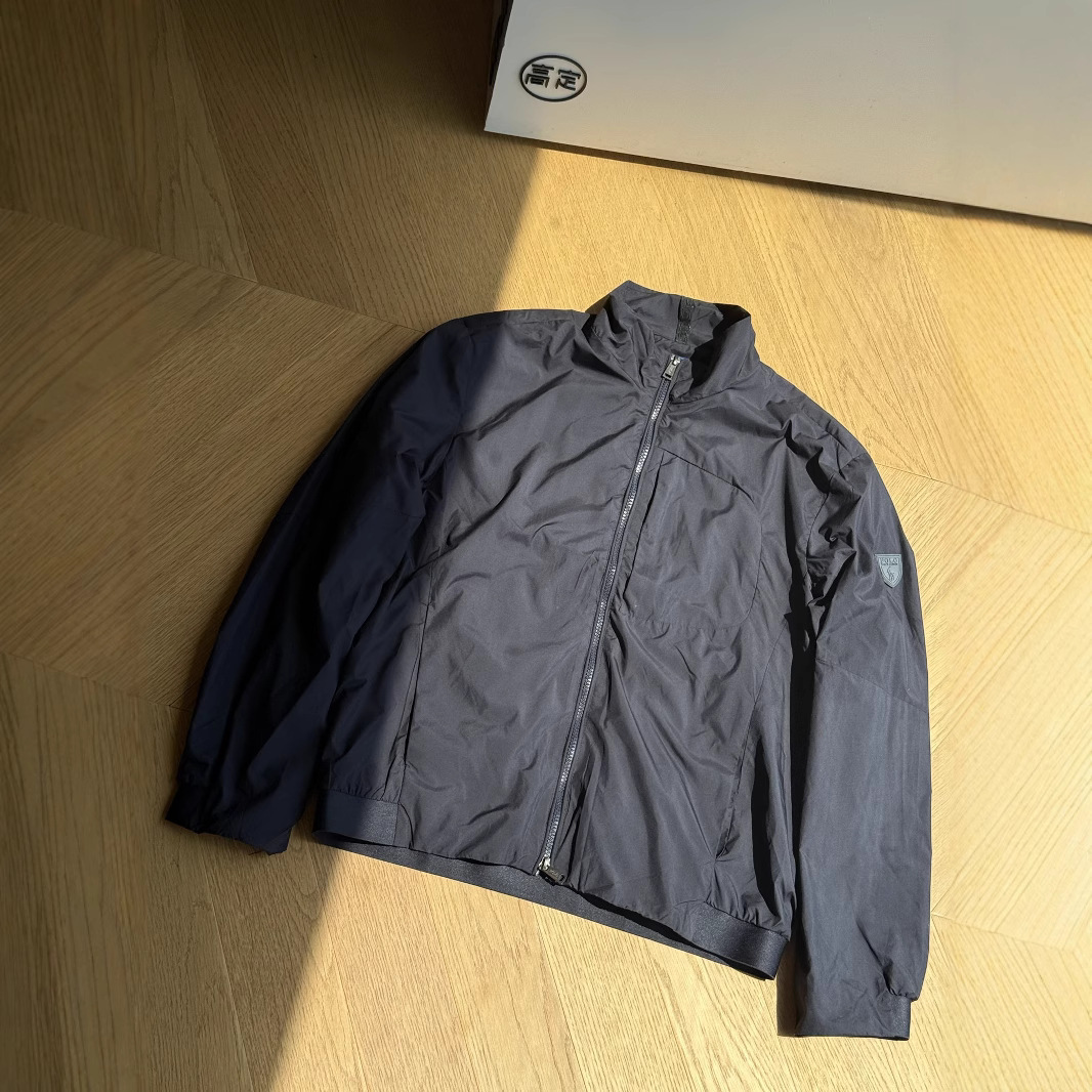 Cross-Border Supply Rl Laff 25 Spring and Summer Soft Woven Thin Casual Jacket Classic Stand-Up Collar Loose Jacket for Men