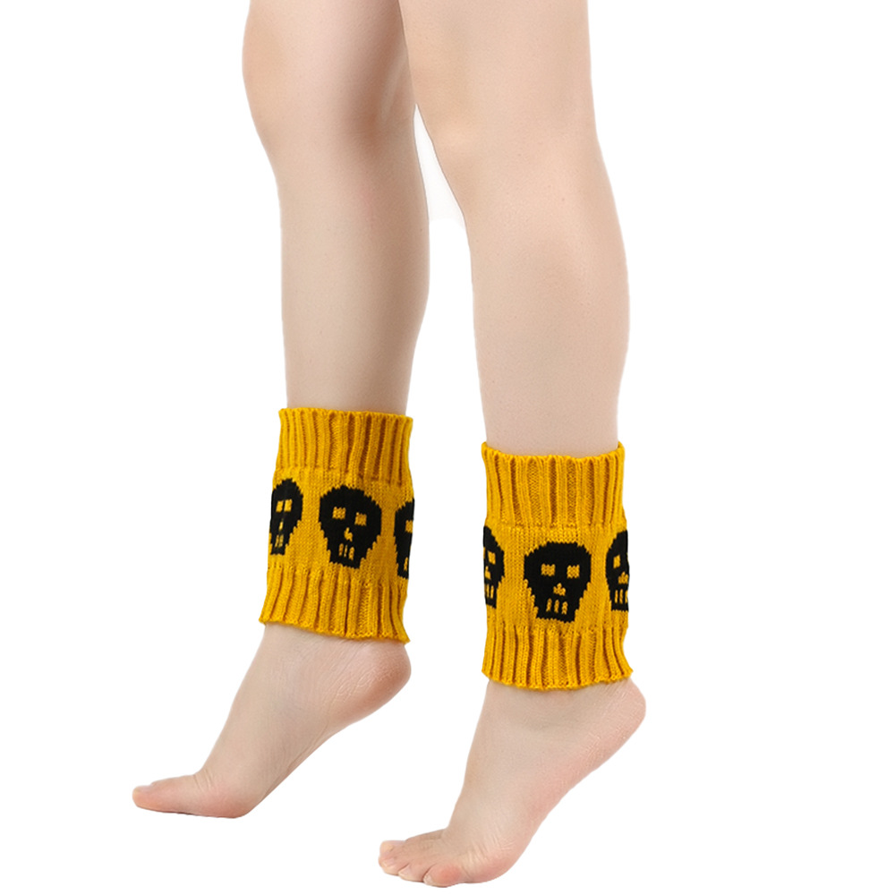 sock cover Classification Socks Lingerie Type Halloween Basic Women's Color Block Skull Polyacrylonitrile Fiber Jacquard Crew Socks A Pair