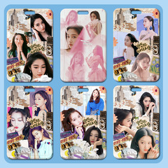 Wholesale plastic slide cover card holder for Guan Xiaotong, student school meal card, ID badge, work card holder, access card, bus card