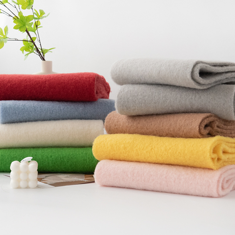 Icelandic Blue Wool Scarf 2025 Autumn and Winter Pure Color Versatile Cashmere Feel Scarf for Men and Women Thickeneded Warm Scarf