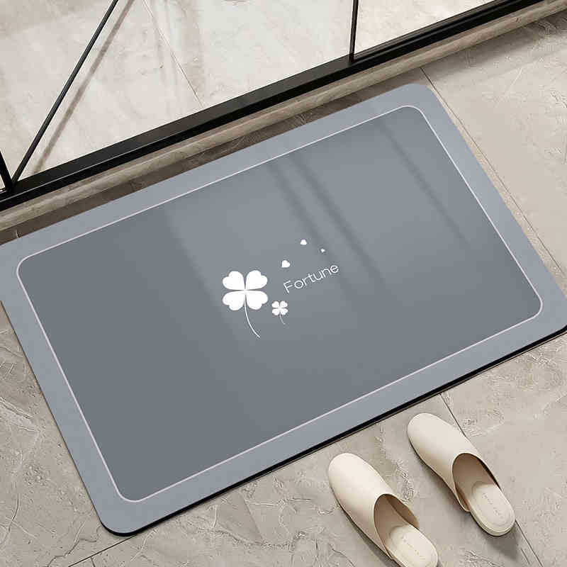 Moderno simple alfombra de barro de diatomeas color sólido absorción de agua alfombra de suelo de secado rápido inodoro antideslizante fácil de cuidar alfombra de pies