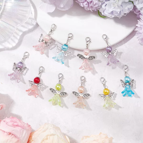 Cross-Border European and American Amazon Hot-Selling Fashion DIY Wedding Dress Angel Jewelry Pendant Keychain