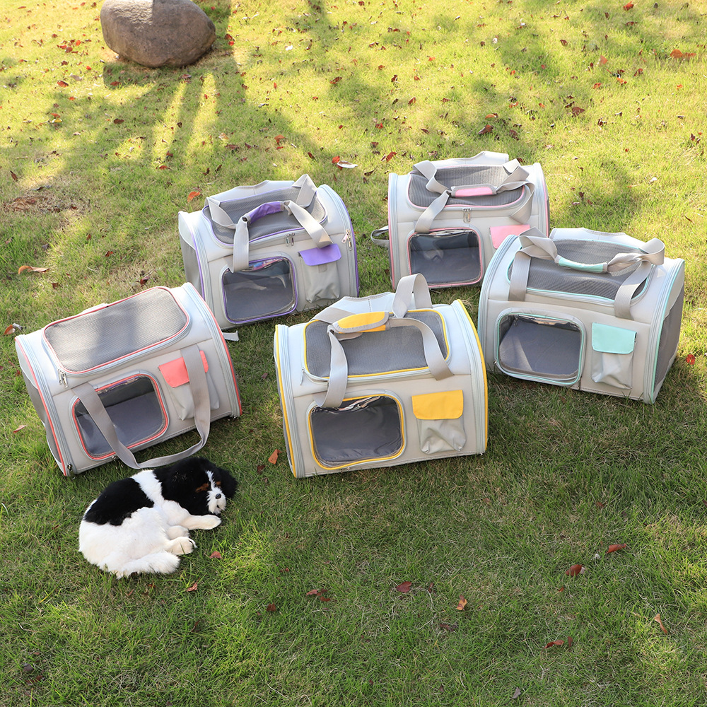 Mochila para cães e gatos, bolsa respirável portátil para gaiola e animais de estimação_voghion.com