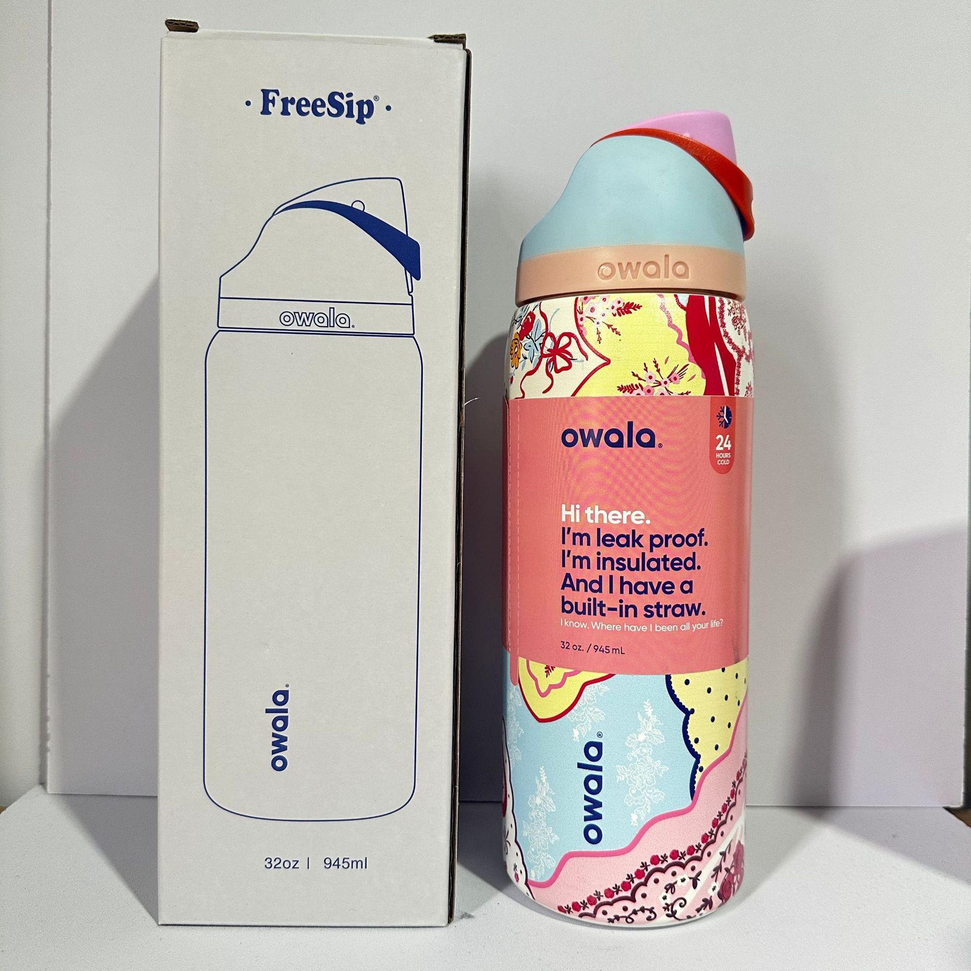 Owala en stock de gran capacidad portátil hervidor de agua al aire libre para hombres tazas de agua caliente de moda para mujeres tazas de fruta deportivas al por mayor