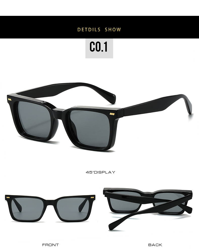 Lunettes de soleil femme carrées simples mode et polyvalentes_voghion.com