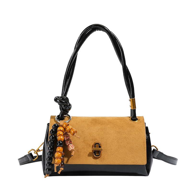 Nuevo nicho de comercio exterior coreano diseño de bloqueo exquisito bolso pequeño estilo francés simple versátil bolso de hombro portátil