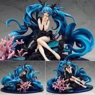 初音 美少女 深海初音 虚拟歌手 海洋珊瑚 场景坐姿 盒装手办模型