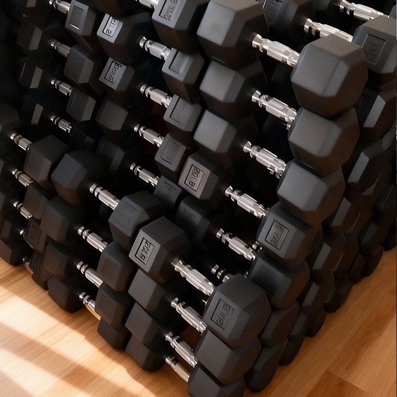 Hexagonal cubierta de peso gimnasio de peso doméstico en forma de peso pesas negras fijas pequeñas fuerzas deportivas de peso pesas hexagonales