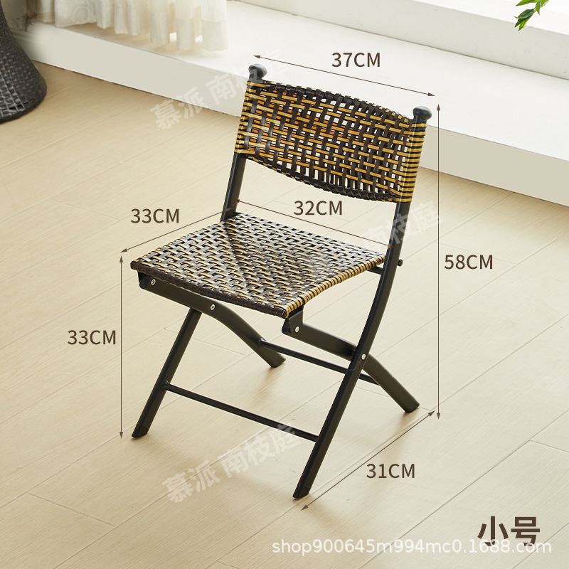 silla plegable de caña hecha a mano simple camping barbacoa al aire libre balcón sala de estar comodidad selección de mesa silla caña silla