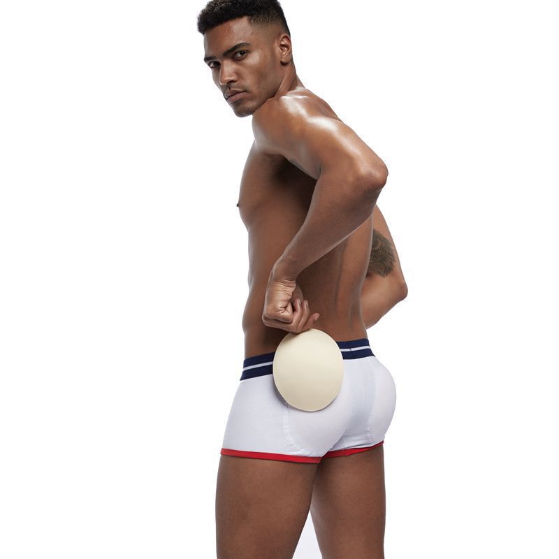 Men's Padded Hip-Enhancing Underwear for Export, Men's Boxer Briefs, Sexy U-Convex Padded Hip Men's Underwear with Front and Back Padding