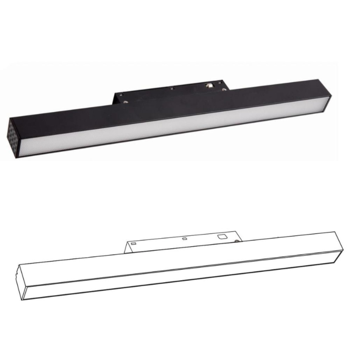 无主灯照明48V 磁吸灯 泛光灯黑色白色可选10W 20W 30W 40W射灯