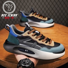 蜜蜂一狼旗舰店高端网面老爹鞋男款透气秋冬软底运动青年休闲鞋轻