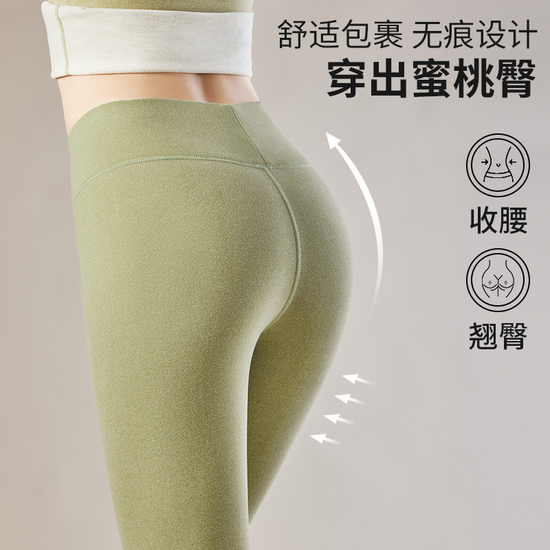 독일 벨벳 레깅스 여성 가을 | 겨울 2024 새로운 플러스 사이즈 기모 패딩 더위 원활한 내부 착용 따뜻한 한 바지